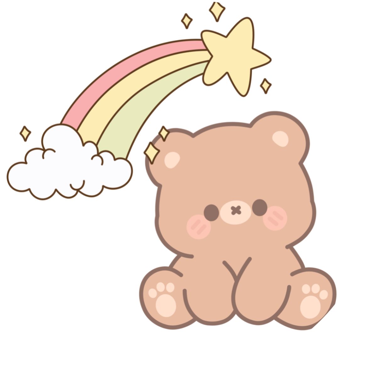 Teddy Bear and Rainbow Squishy