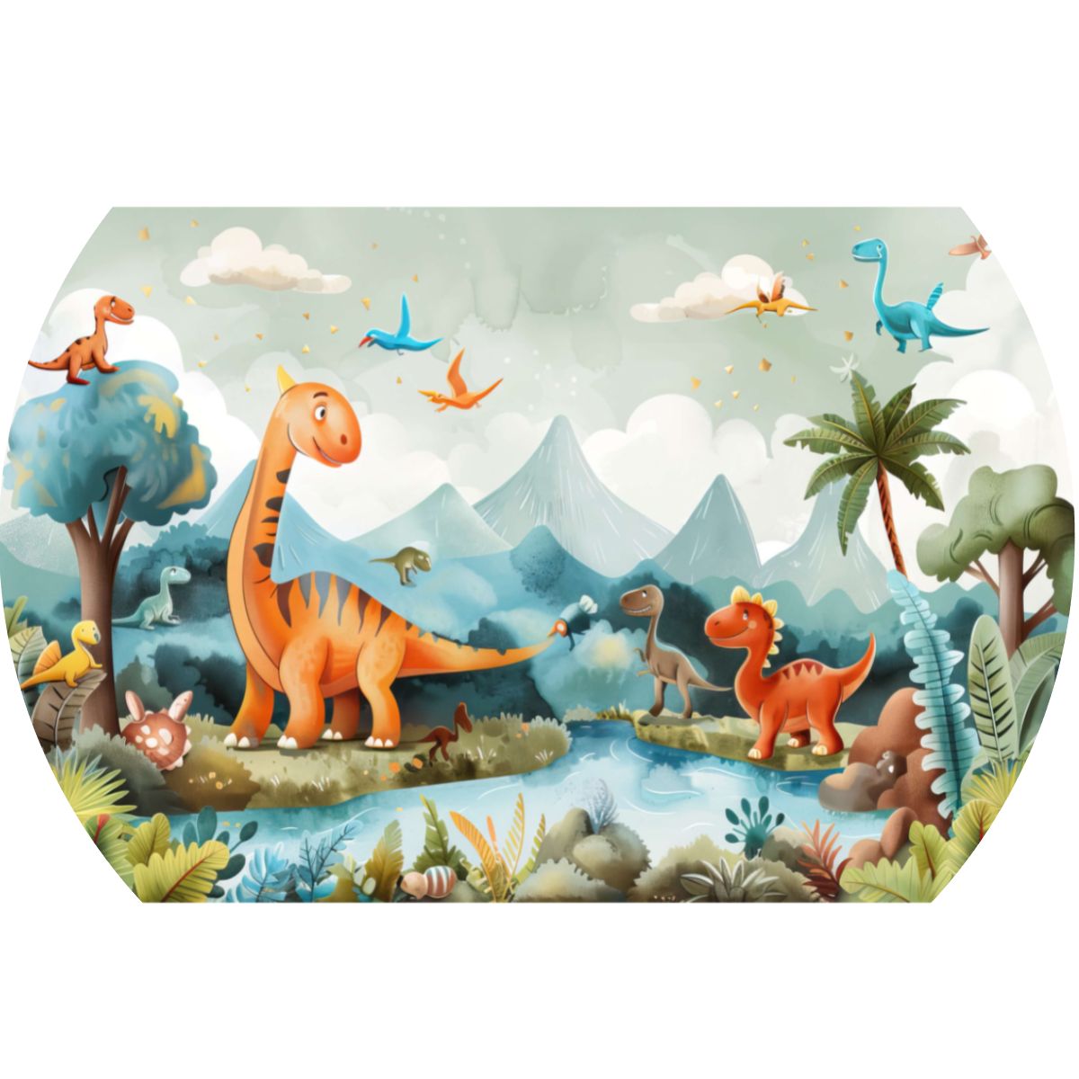 Bao Bun Squishy Dinosaur Background