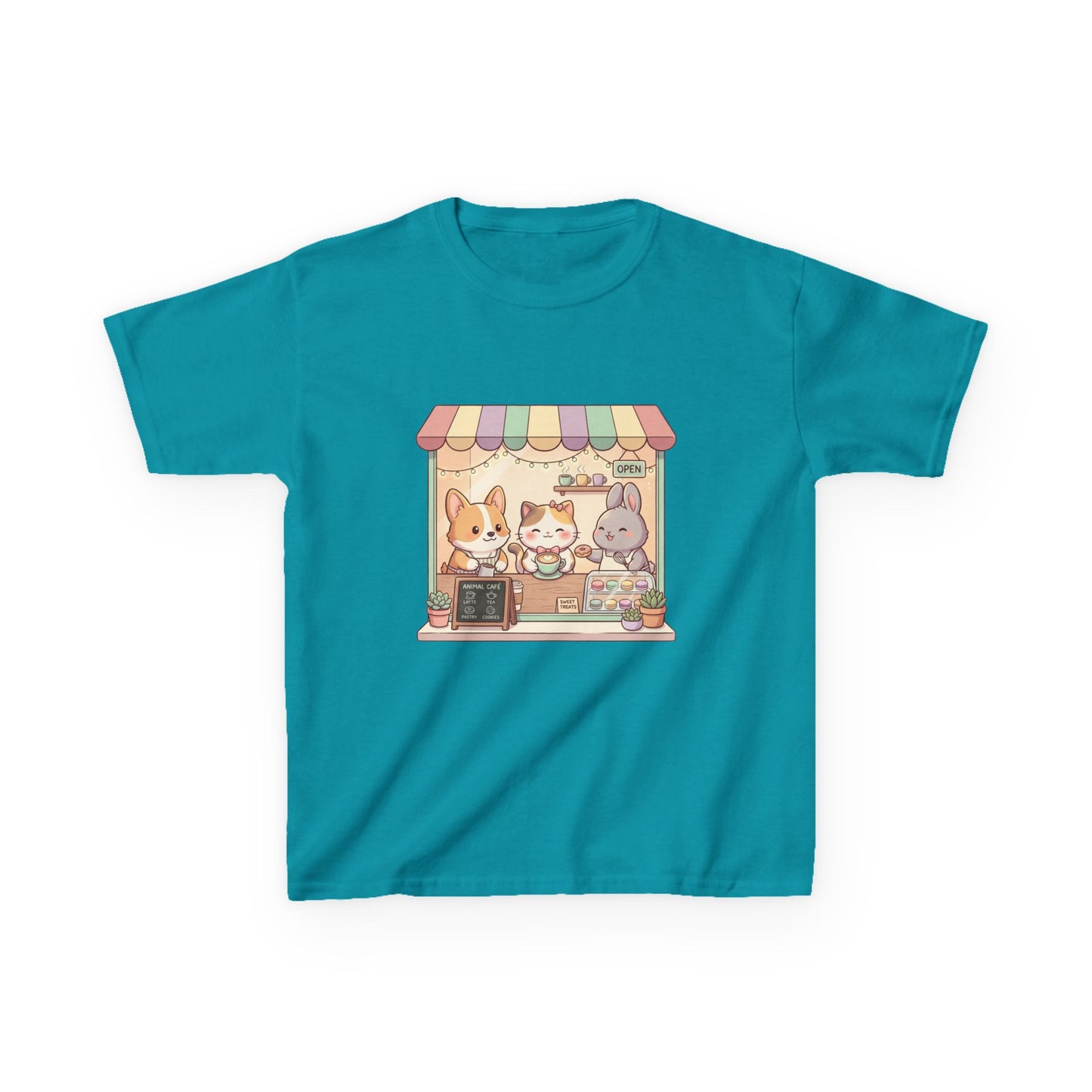 Kids Tee — Cute Animal Bakery Cartoon Graphic