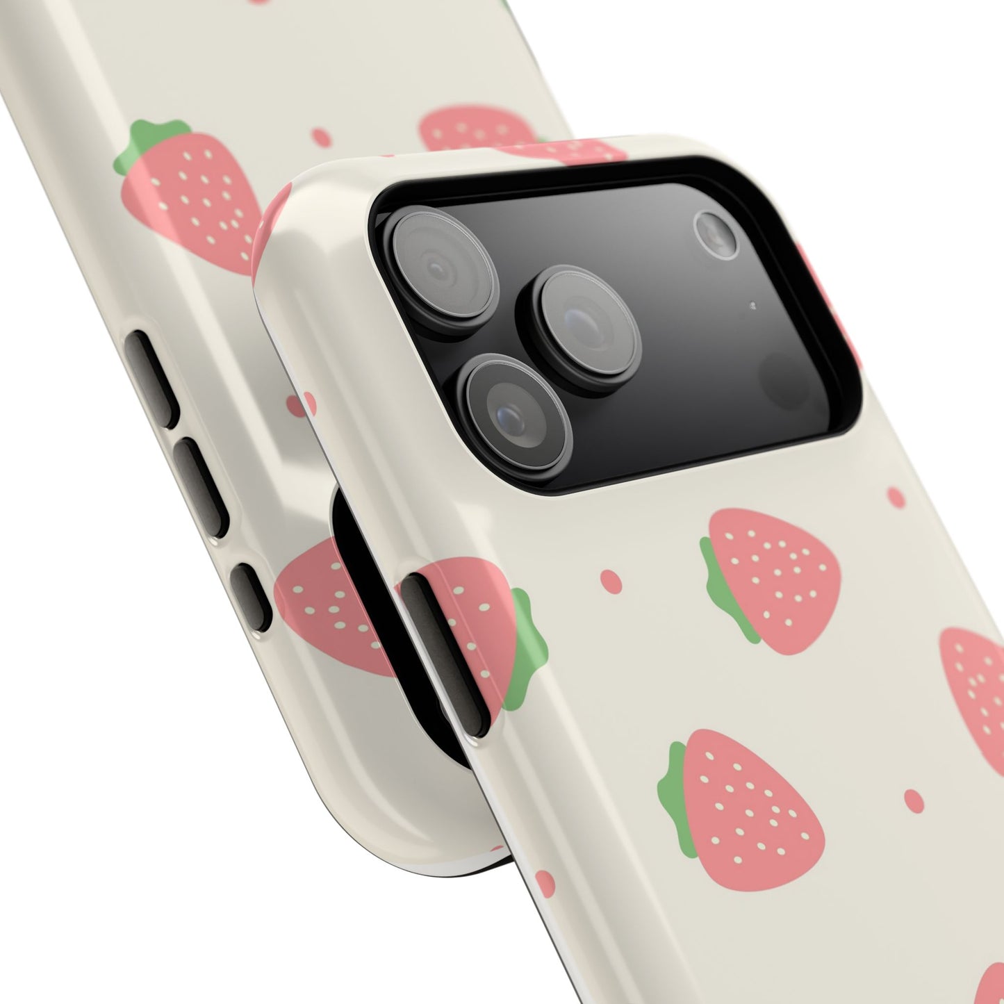Strawberry Pattern Impact-Resistant Phone Case