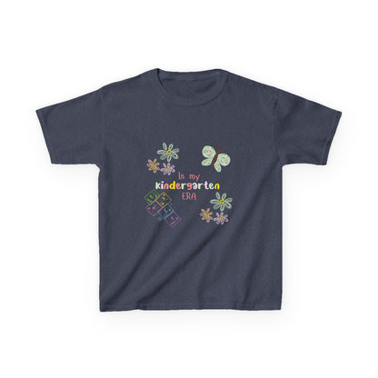 Kindergarten Era Kids T‑Shirt — Cute Butterfly & Crayon Back-to-School Tee