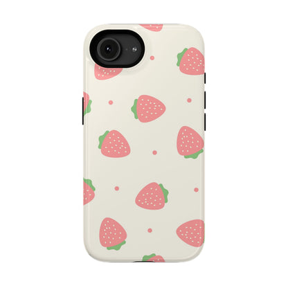 Strawberry Pattern Impact-Resistant Phone Case