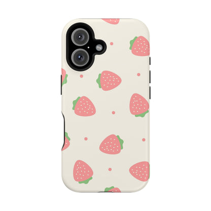 Strawberry Pattern Impact-Resistant Phone Case