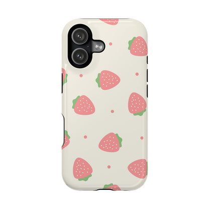Strawberry Pattern Impact-Resistant Phone Case