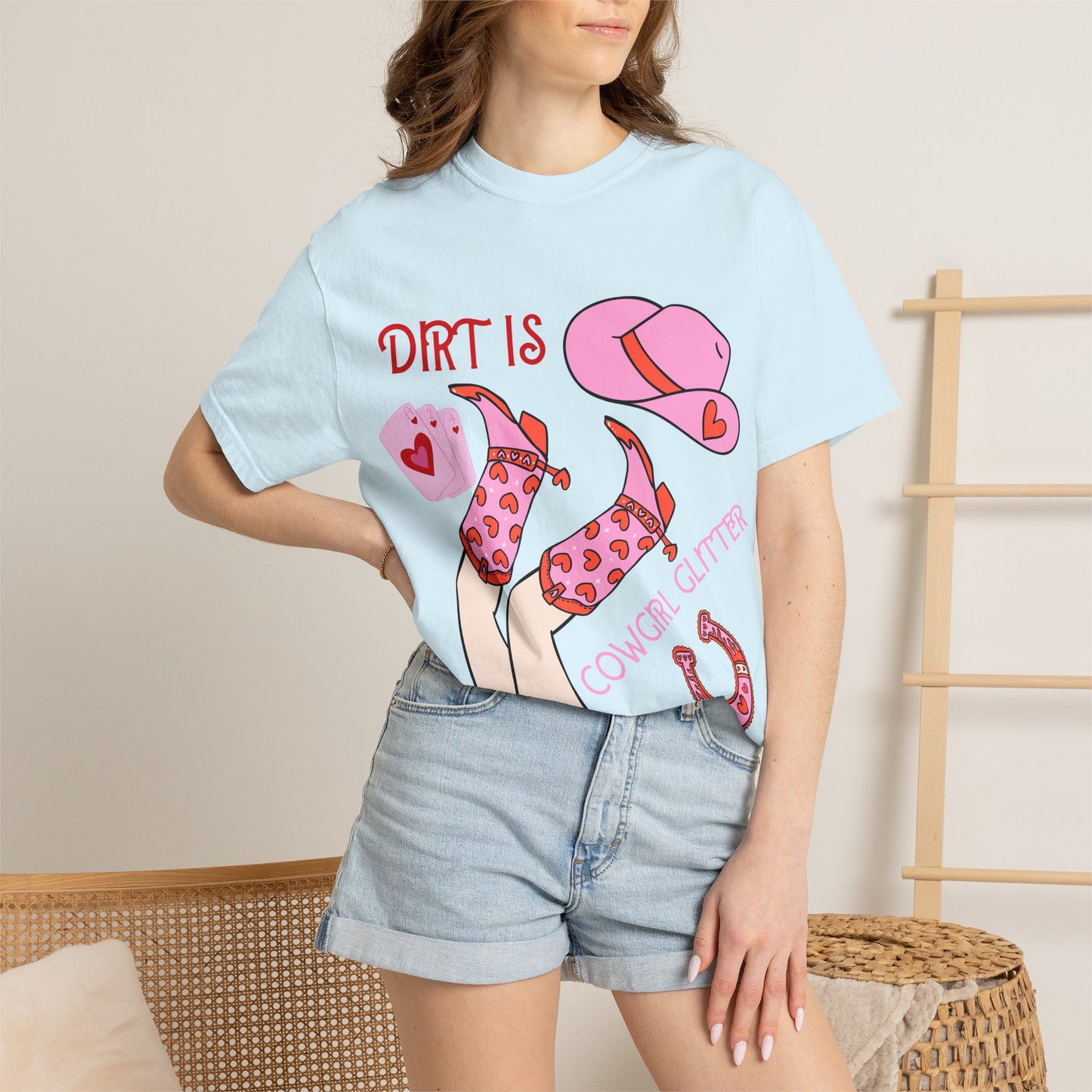Cowgirl Glitter T-Shirt — "Dirt Is Cowgirl Glitter" Pink Western Tee