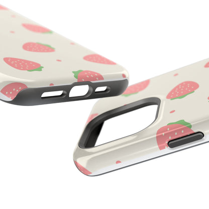 Strawberry Pattern Impact-Resistant Phone Case