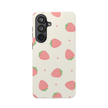 Strawberry Pattern Impact-Resistant Phone Case