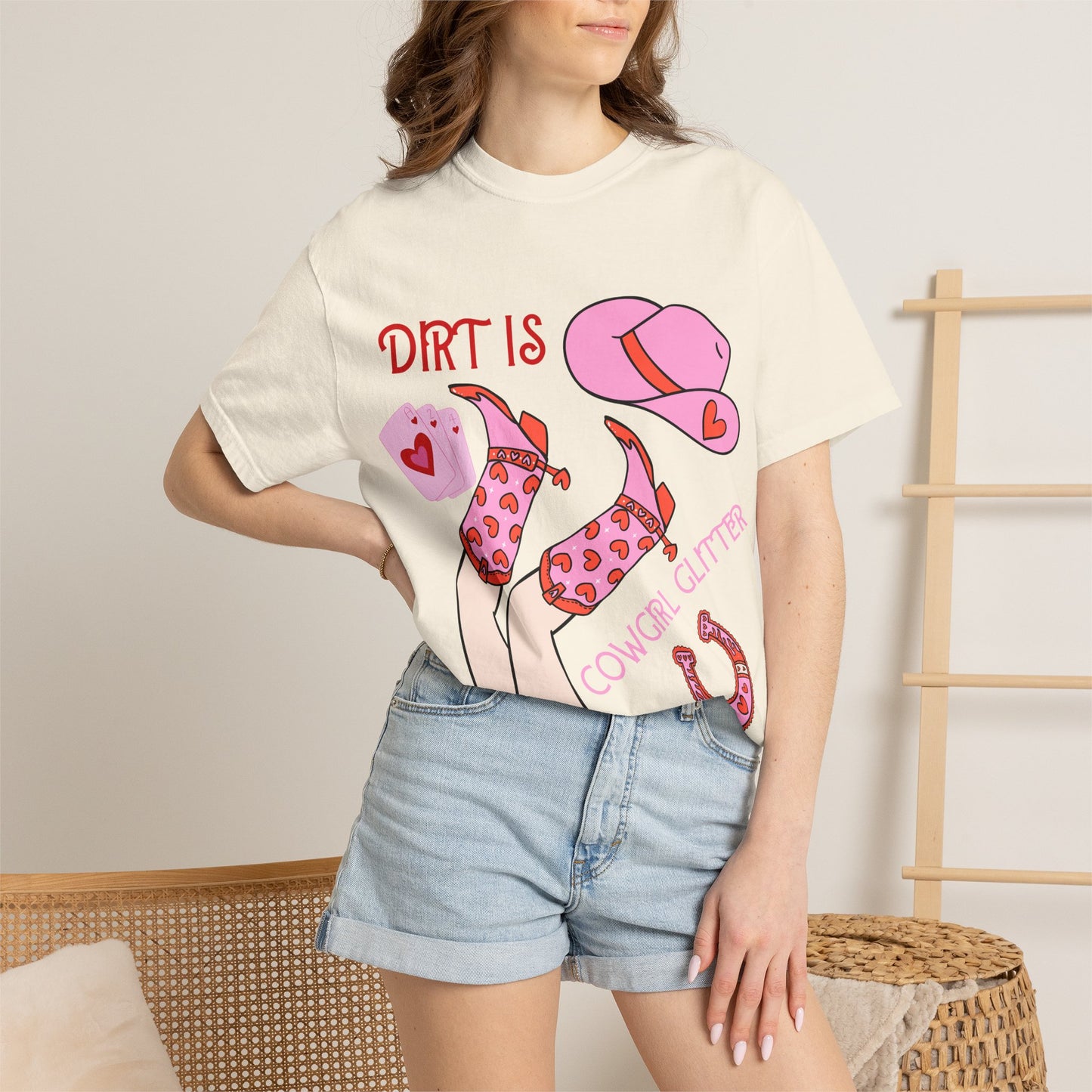 Cowgirl Glitter T-Shirt — "Dirt Is Cowgirl Glitter" Pink Western Tee