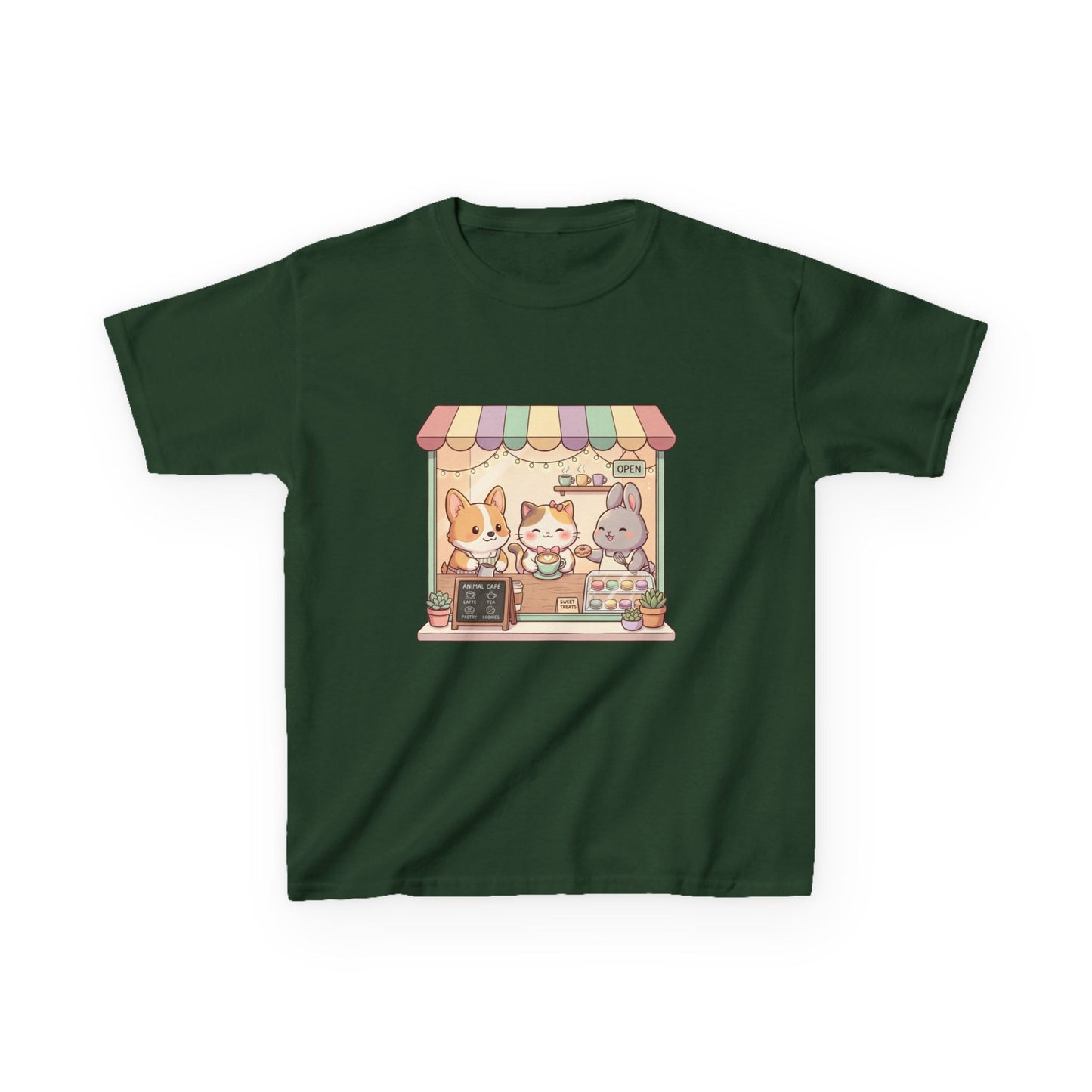 Kids Tee — Cute Animal Bakery Cartoon Graphic