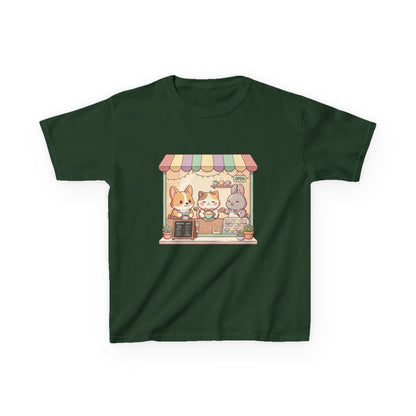 Kids Tee — Cute Animal Bakery Cartoon Graphic