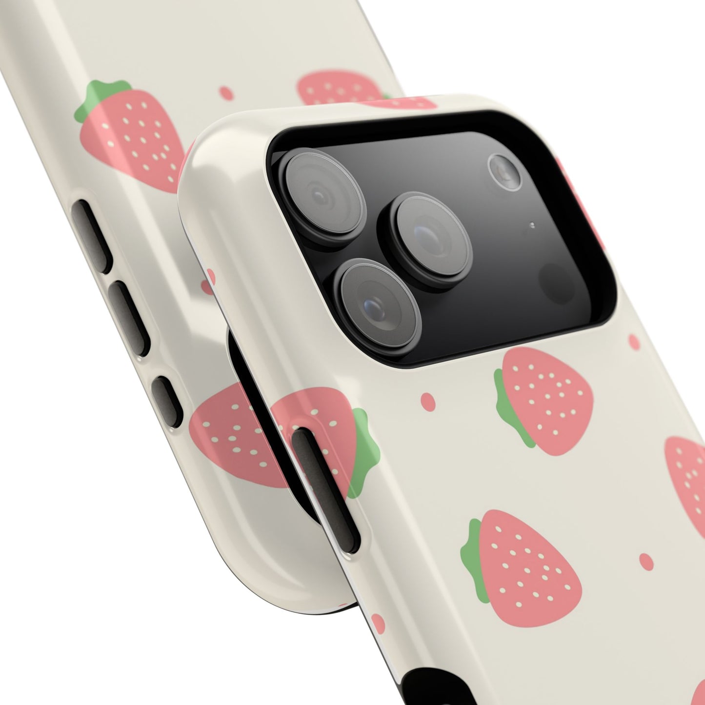 Strawberry Pattern Impact-Resistant Phone Case