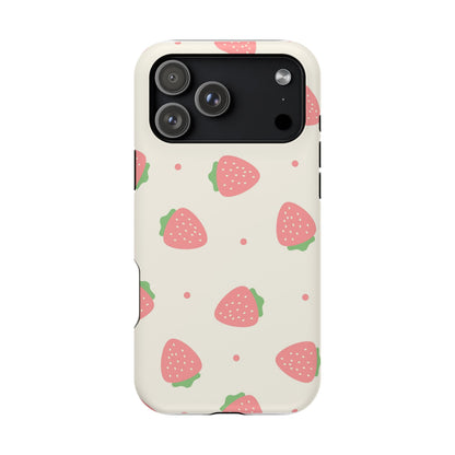 Strawberry Pattern Impact-Resistant Phone Case