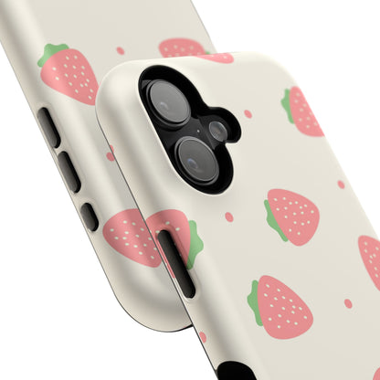 Strawberry Pattern Impact-Resistant Phone Case