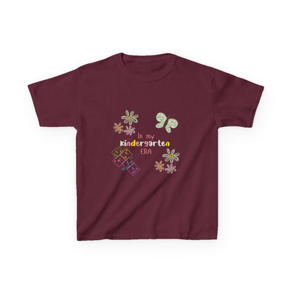 Kindergarten Era Kids T‑Shirt — Cute Butterfly & Crayon Back-to-School Tee