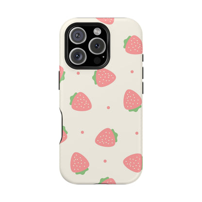Strawberry Pattern Impact-Resistant Phone Case