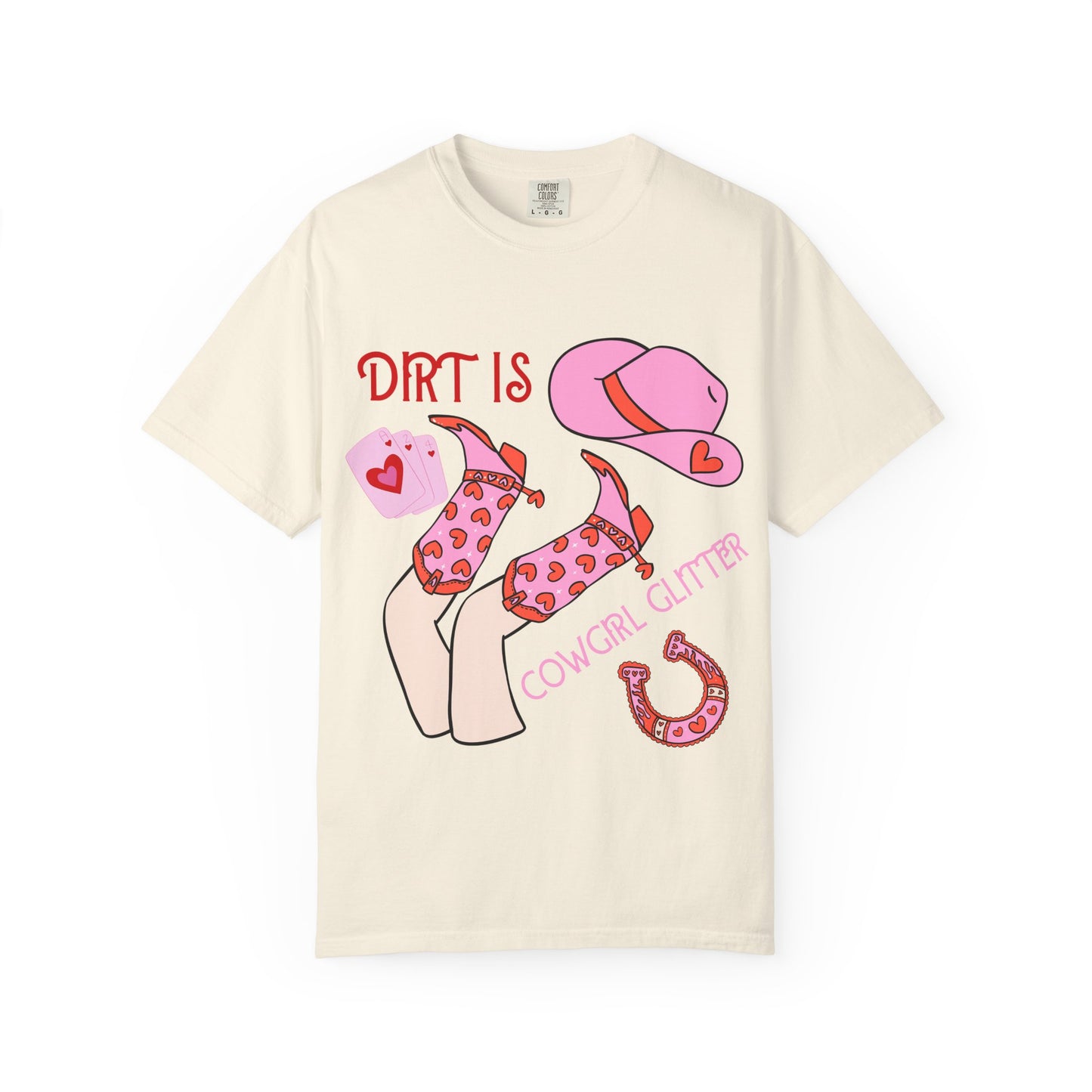 Cowgirl Glitter T-Shirt — "Dirt Is Cowgirl Glitter" Pink Western Tee