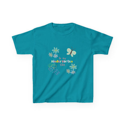 Kindergarten Era Kids T‑Shirt — Cute Butterfly & Crayon Back-to-School Tee