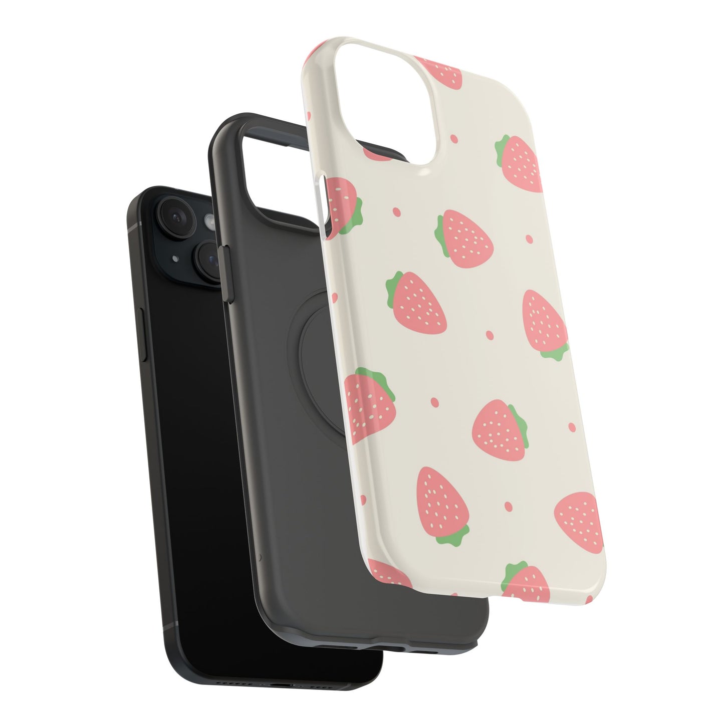 Strawberry Pattern Impact-Resistant Phone Case