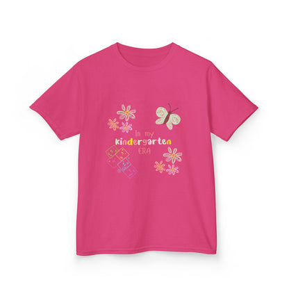 Kindergarten Era Kids T‑Shirt — Cute Butterfly & Crayon Back-to-School Tee