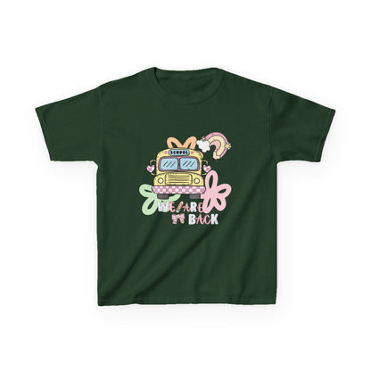 Kids Tee – 'We’re Back' Retro School Bus Graphic