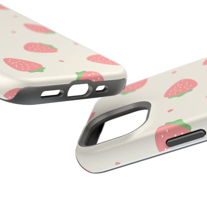 Strawberry Pattern Impact-Resistant Phone Case