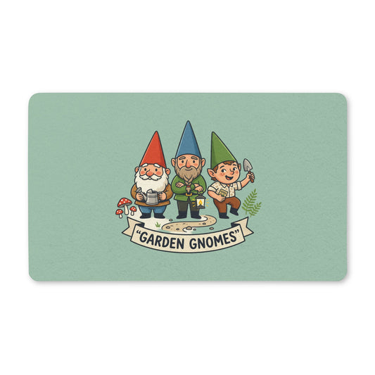 Garden Gnomes Doormat — Cute Outdoor Welcome Mat for Garden Lovers