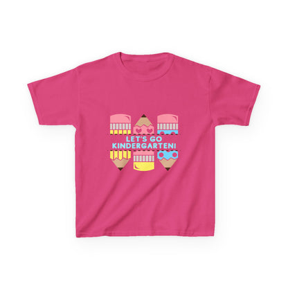 Kids Tee — "Let's Go Kindergarten" Back-to-School Pencil Graphic