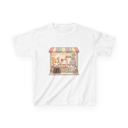 Kids Tee — Cute Animal Bakery Cartoon Graphic