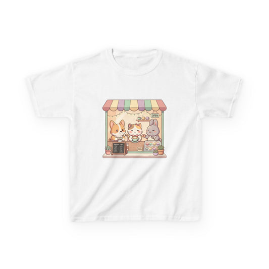 Kids Tee — Cute Animal Bakery Cartoon Graphic