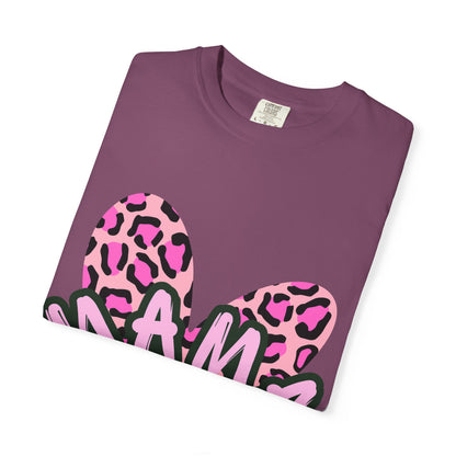 Mama Pink Leopard Heart T-Shirt