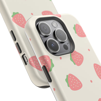 Strawberry Pattern Impact-Resistant Phone Case