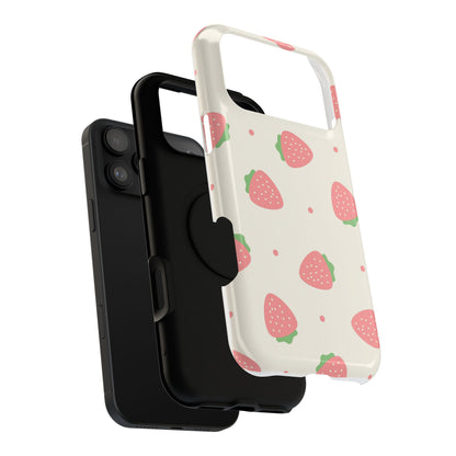 Strawberry Pattern Impact-Resistant Phone Case