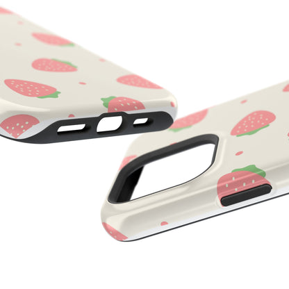 Strawberry Pattern Impact-Resistant Phone Case