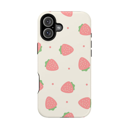Strawberry Pattern Impact-Resistant Phone Case