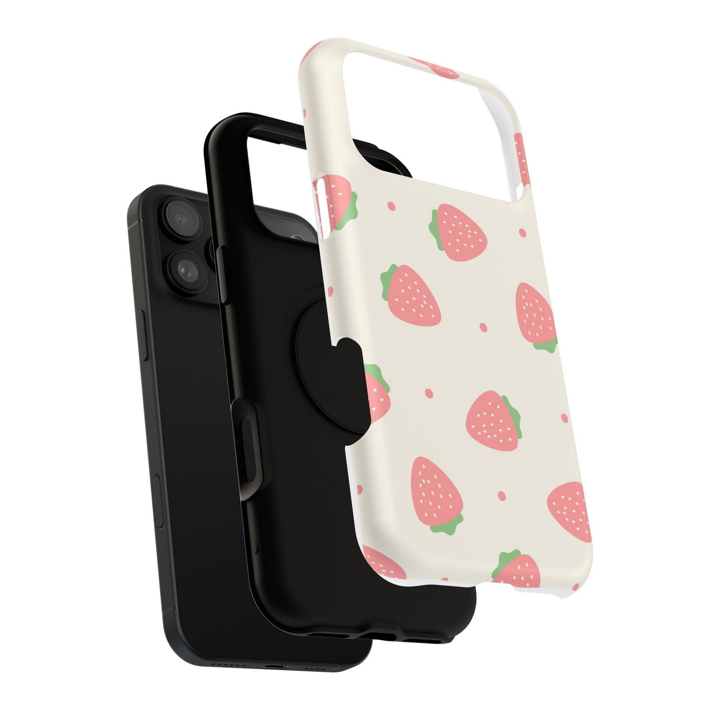 Strawberry Pattern Impact-Resistant Phone Case