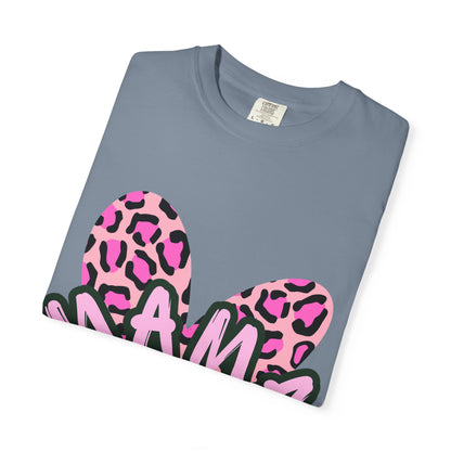 Mama Pink Leopard Heart T-Shirt