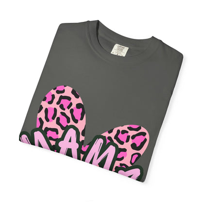Mama Pink Leopard Heart T-Shirt