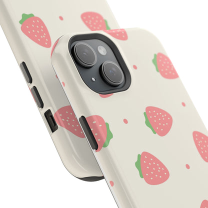 Strawberry Pattern Impact-Resistant Phone Case