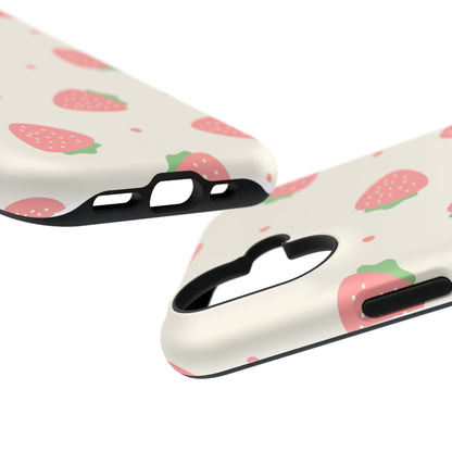 Strawberry Pattern Impact-Resistant Phone Case