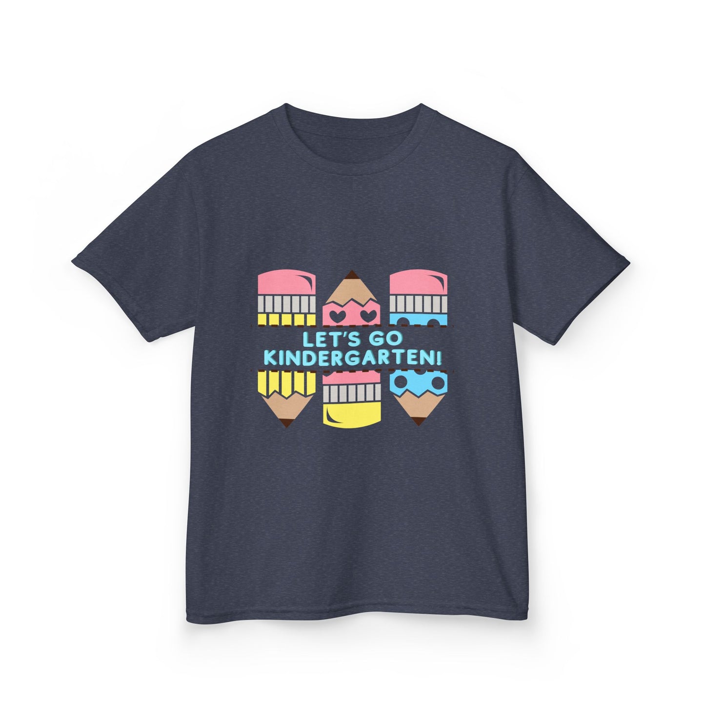 Kids Tee — "Let's Go Kindergarten" Back-to-School Pencil Graphic