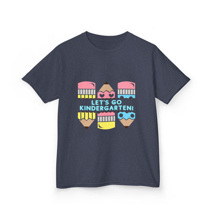 Kids Tee — "Let's Go Kindergarten" Back-to-School Pencil Graphic