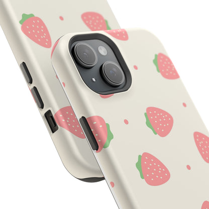 Strawberry Pattern Impact-Resistant Phone Case