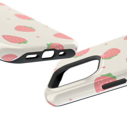 Strawberry Pattern Impact-Resistant Phone Case