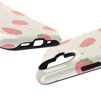 Strawberry Pattern Impact-Resistant Phone Case