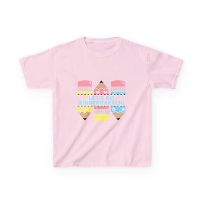 Kids Tee — "Let's Go Kindergarten" Back-to-School Pencil Graphic