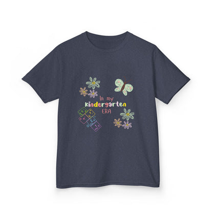 Kindergarten Era Kids T‑Shirt — Cute Butterfly & Crayon Back-to-School Tee