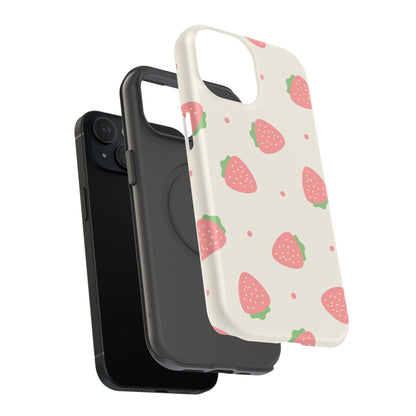 Strawberry Pattern Impact-Resistant Phone Case