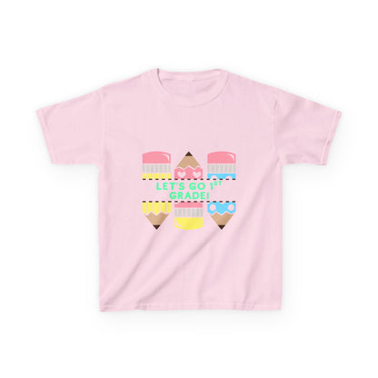 Kids T-Shirt — "Let's Go to 1st Grade" Cute Pencil Back-to-School Tee