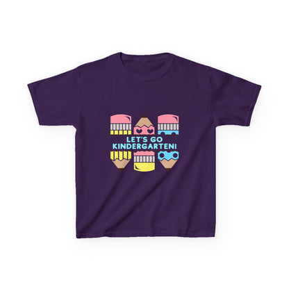 Kids Tee — "Let's Go Kindergarten" Back-to-School Pencil Graphic