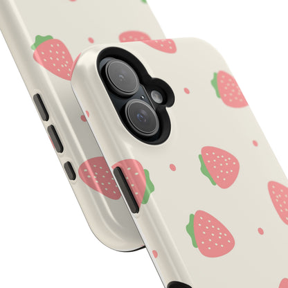 Strawberry Pattern Impact-Resistant Phone Case
